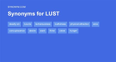 lust syn|Lust Synonyms: 82 Synonyms and Antonyms for Lust.